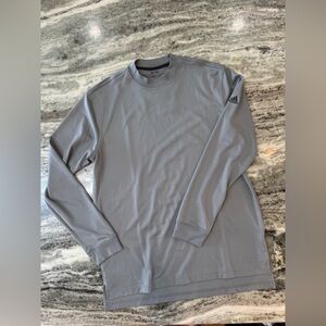Men’s adidas climalite long sleeve shirt size medium grey